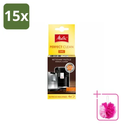 Produktbild von 15 x Melitta Perfect Clean Reinigungstabletten für Kaffeevollautomaten - Sparpackung - 15 Stücke