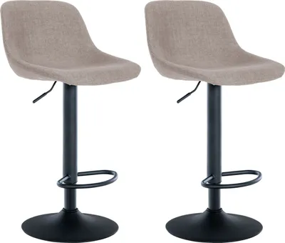 Produktbild von 2er Set Barhocker Loft Stoff taupe
