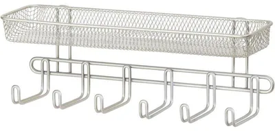 Produktbild von mDesign Schmuckhalter 6 Haken Ablage Aufbewahrung Schmuckorganizer Satin