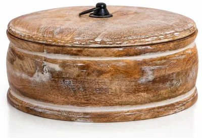 Immagine prodotto di Riscaldatore in legno con coperchio per pane e roti