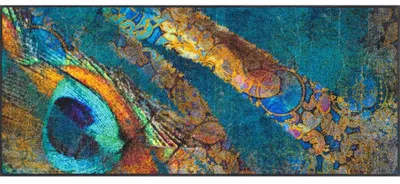 Produktbild von Fussmatte wash+dry Design Exotic Pavo 60x140 cm