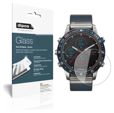 Produktbild von 2x Schutzfolie für Garmin MARQ Captain - Anti-Shock 9H Folie dipos Glass Kunststoffglas
