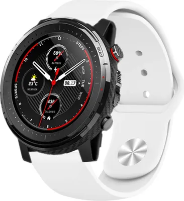 Produktbild von Strap-it Xiaomi Amazfit Stratos Sportarmband (Weiß)