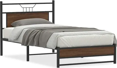 Obrázek produktu pro vidaXL Rám postele bez matrace hnědý dub 100x200 cm materiál na bázi dřeva