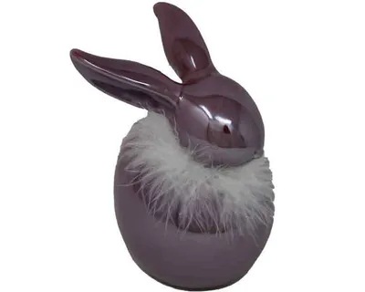 Image de Blauth Lapin Porcelaine berry Décoration de Pâques 160x140x195mm