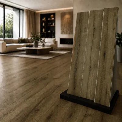 Produktbild von Klickvinyl, Vinylboden Eiche, Wasserfest, Bodenbeläge, 4mm SPC + 1mm Unterlage, 1 Stück Muster, KI-generiertes Bild
