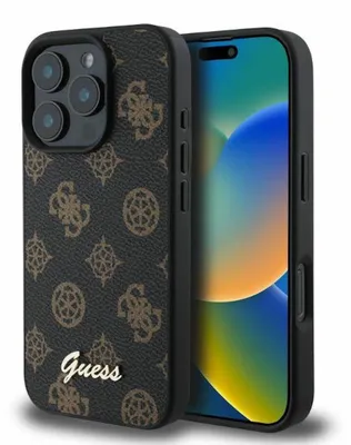 Obrázek produktu pro Guess GUHMP16LPGPYSK Apple iPhone 16 Pro hardcase Peony Script MagSafe black