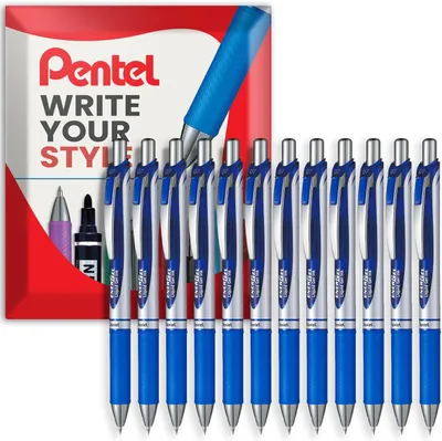 Productafbeelding van Pentel EnerGel XM BL77 Intrekbare vloeibare gel inktpen - 0,7 mm - 54% gerecycled - Blauwe inkt