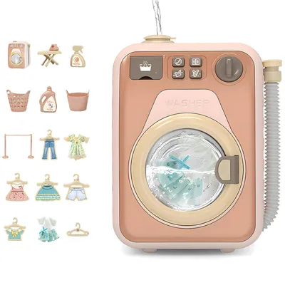 Produktbild von Mini-Kinderwaschmaschine, realistisches Küchenspielzeug mit Licht, Ton und rotierender Trommel