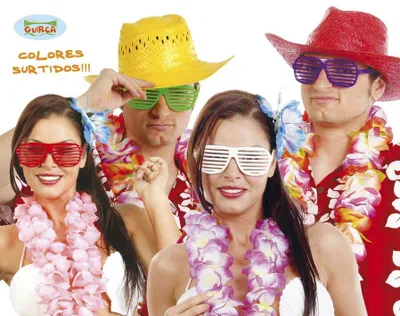 Produktbild von farbige Brille mit Streifen für Erwachsene