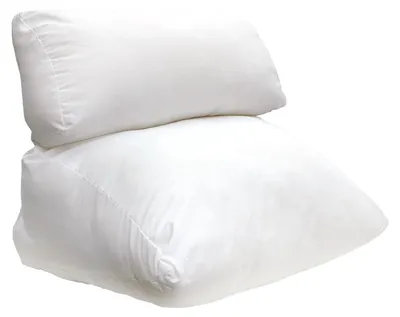 Zdjęcie produktu dla Dreamolino Flip Pillow – poduszka wielofunkcyjna | biała | 10 w 1 | idealna do spania z delikatnym podparciem głowy | dla osób śpiących na brzuchu i na boku | zapewnia wsparcie dla pleców, może służyć jako podnóżek i podpora do czytania | oryginalny produkt z telewizji