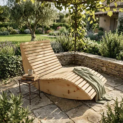 Produktbild von Gartenliege "Schaukel-Sannerl" (Zirbe) Breite 140cm Schaukelliege Relaxliege