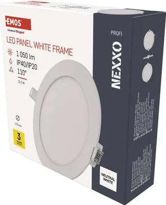 LED-Einbauleuchte NEXXO, rund, weiß, 12,5W, neutralweiß