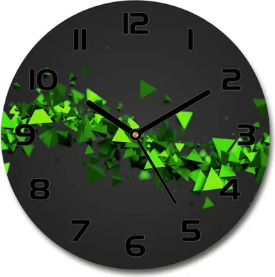 Produktbild von Wanduhr aus Glas 30fi Glasbild Glasuhr Gehärtetes Glas - schwarze-zeiger - Geometric wave