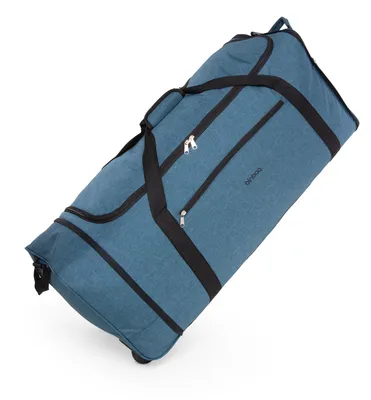 Produktbild von blnbag - M4 - Cestovná taška s 2 kolieskami, veľká taška na kolieskach XL ľahká skladacia taška na kolieskach Cestovná taška XXL kufor na kolieskach 90L, aqua green