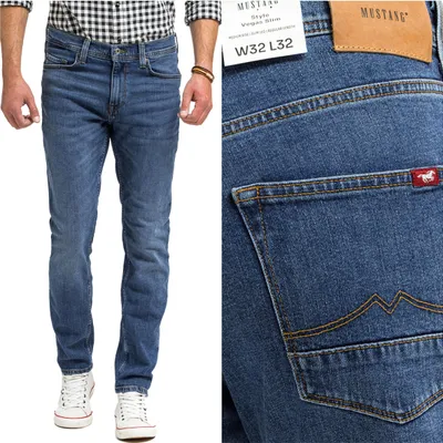 Produktbild von MUSTANG, Herren Jeanshosen, Slim fit, VEGAS SLIM, W34 L32, Blau, Jeans, baggyjeans, buggy