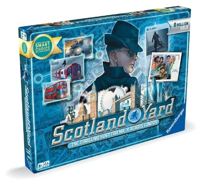 Produktbild von Ravensburger Scotland Yard Spiel – Die spannende Jagd nach Mr. X in London [Smart Choice] Familien-Brettspiele für Erwachsene und Kinder ab 8 Jahren – 2 bis 4 Spieler