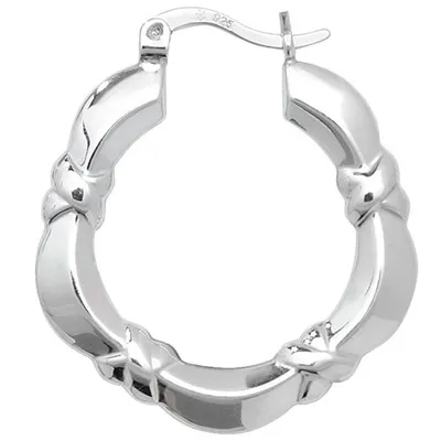 Produktbild von Schöne 925 Sterling Silber Damen - Paar Creolen - 29mm*26mm; TRS22576