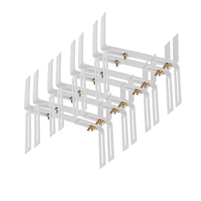 Produktbild von BigDean 8 Stück Blumenkastenhalter weiß Standard H-Form Kasten Halter Balkonkastenhalter