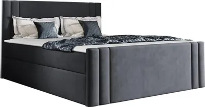 Produktbild von MIRJAN24 Boxspringbett Carmen, Stilvoll Doppelbett mit zwei Bettkästen, Schlafzimmer Ehebett (Amor Velvet 4320, Größe: 180x200 cm)
