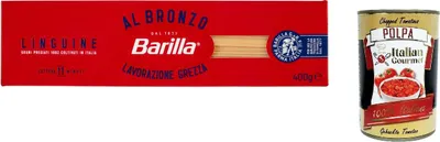 Produktbild von 10x Linguine al Bronzo Bronze Gezogene Pasta 400g Rohe Verarbeitungsmethode + Italian Gourmet polpa 400g