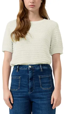 Produktbild von s.Oliver Damen Strickpullover – Regular Fit, Kurzarm, Rollsaum