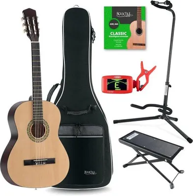 Produktbild von Klassische Gitarre 7/8 Größe für Einsteiger und Jugendliche - Natur