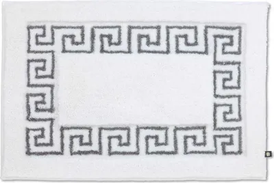 Produktbild von Rhomtuft Badteppich Mäander   eckig   80 x 160 cm  Farbe  weiss/kiesel