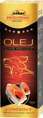 Produktbild von VITAR Veterinae Lachsöl 1000 ml Omega 3 6 Hunde Katzen Gesundheit