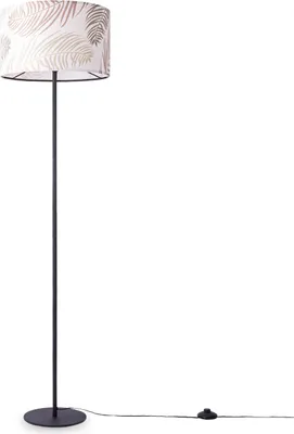 Produktbild von Stehlampe Wohnzimmer Deko Büro Dreibein Lampenschirm Rund Stoff Blumen Jungle