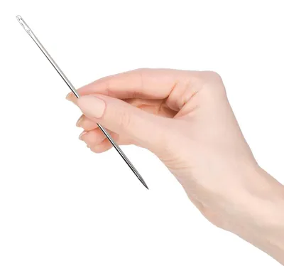 Nähnadel mit großem Öhr, 15 cm, 3 mm, für Polster & Leder