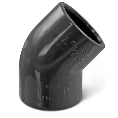 Produktbild von PVC Winkel 45° Klebemuffe Ø 50 mm Grau