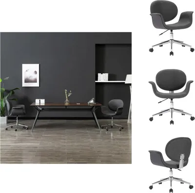 Image de vidaXL Chaise de salle à manger Tissu gris pivotant - Chaise de salle à manger