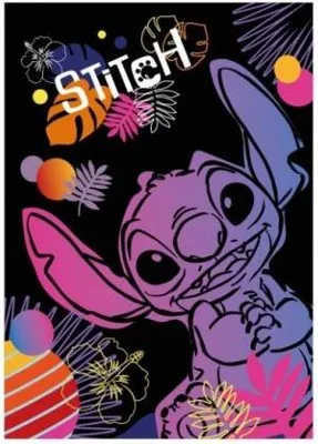 Zdjęcie produktu dla Stitch 91439 - Elegancki czarny zeszyt A4 60 kartek w linie dla kreatywnych umysłów