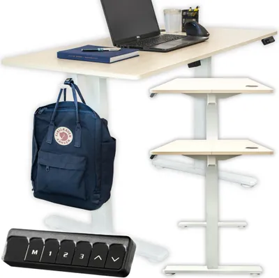 Obrázok produktu pre Elektricky nastaviteľný automatický stojaci stôl 120x60 béžový