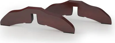 Produktbild von 2 x Stützfüße Kieferholz für Hunde Absperrgitter 2 cm Gitterfüße für Schutzgitte Braun