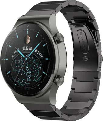 Produktbild von Strap-it Huawei Watch GT 2 Pro Metallarmband (Schwarz)