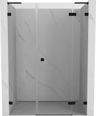 Produktbild von Mexen Lunar L Duschdrehtür rechts 140 cm, transparent, schwarz - 834SL-140-050-70-00-P