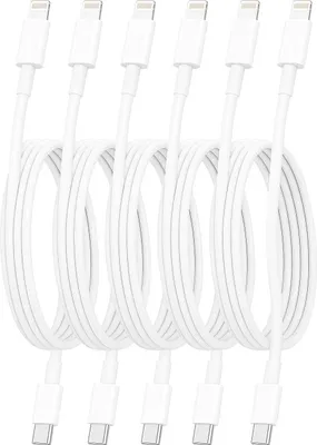 Produktbild von Ladekabel für iPhone Lightning 1M/2M – USB-A oder USB-C bis iPhone 14 – Typ- C zu Lightning 2 Meter / 5 Pack