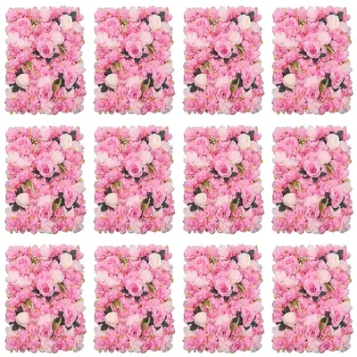 Image de Panneaux de fleurs artificielles, durables, décoration artisanale, rose