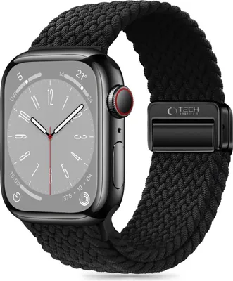 Zdjęcie produktu dla Tech-Protect Nylonmag Apple Watch 4/5/6/7/8/9/Se (38/40/41 Mm) Czarny