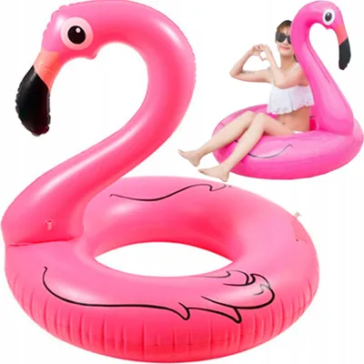 Produktbild von Aufblasbarer Schwimmring Flamingo 90 cm Rosa Groß XXL