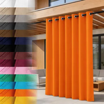 Obrázok produktu pre Lantigo Vonkajší záves Oranžová 155x260 cm UV odolný stálofarebný | Terasový záves pergola altánok vonkajší sada