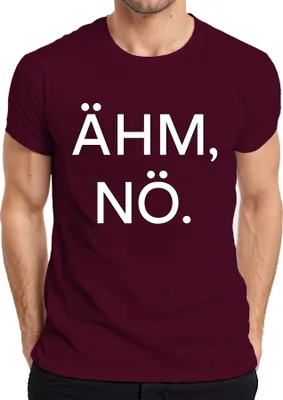 Immagine prodotto di ÄHM NÖ Sarcastic Funny Saying Statement Humorous Gift Maglietta da uomo, Borgogna, L