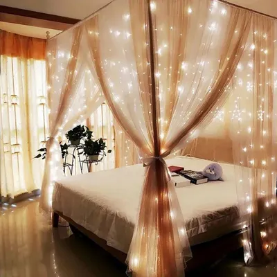 Obrázek produktu pro Vánoční světelný závěs 3 x 3 m, 300 LED, studeně bílý