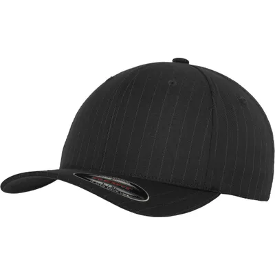 Produktbild von Urban Classics Flexfit Pinstripe Cap Herren Basecap Einfarbig, Größe: S/M; Farbe: Darkgrey/White