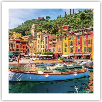 Produktbild von Poster - Poster ohne Rahmen - Weihnachtsmann Margherita Ligure - 50x50 cm - Wand Bild - Wanddeko - Wandbilder - Kunstposter - Wandposter - Bilder - Kunstdruck - Wandbild - P2XAC50x50-4232