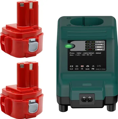 Image de batterie rechargeable 12V NI-MH, capacité 4000mAh, adaptée à différents outils, 1chargeur2batterie