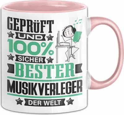 Produktbild von Musikverleger Geschenk Lustiger Spruch für Musikverleger Geschenkidee Bester Musikverleger Der Welt (Rosa)