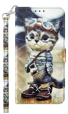 Immagine prodotto di Per Samsung Galaxy S23 FE 3D Similcuoio cellulare custodia Book Motif 8 copertura protettiva